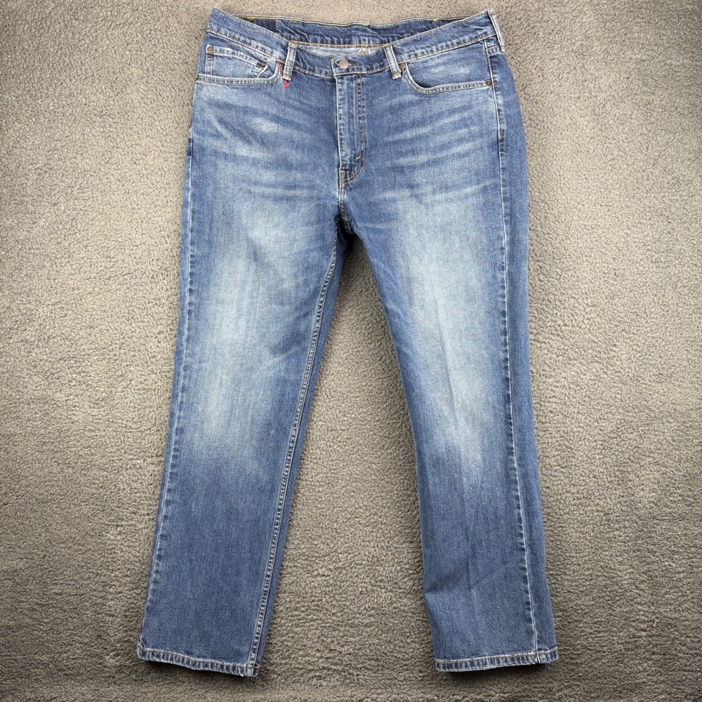 Levi Strauss Co‎ 514 Straight Fit Mens Jeans W38 L30 Blue Wash Denim